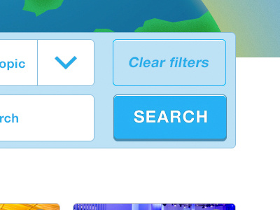 Find events blue events finder hearth ticket ui