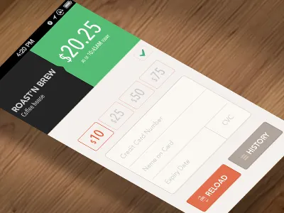 iPayCard button ios metro ui minimal ui