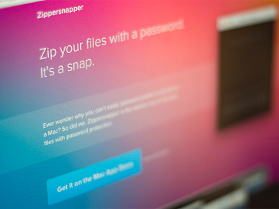 Zippersnapper app blur color design interface splash web