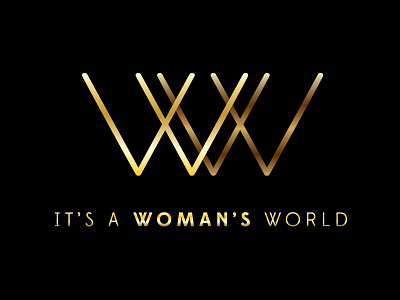 It's a Woman's World - logo chic chique gold premium w woman