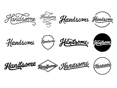 Handsome bike branding design handsome logo process script typography