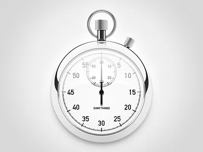 Stop Watch chrome clock glass polished shiny things stop time watch