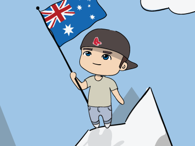 Chibi australia australian character chibi illustration