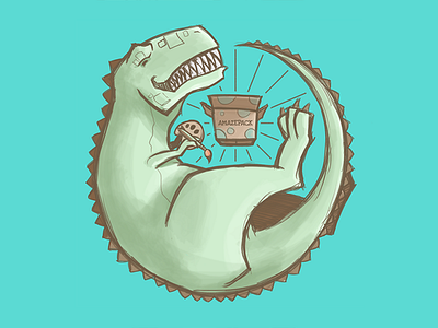 Amazepack Illustration amazepack illustration sticker design t rex