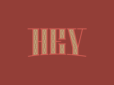 Hey brand custom hey logo pink type typography