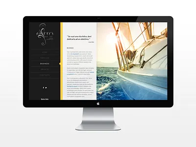 Estro Management Website apple background design layout mac menu navigation sea side web webdesign yacht