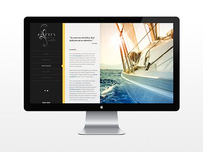 Estro Management Website apple background design layout mac menu navigation sea side web webdesign yacht