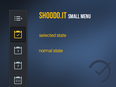 Shoodo.it small sidebar navigation icons nav navigation sidebar