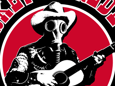 Gas Mask Cowboy apparel band concert country cowboy fashion graphic design guitar hat merch music punkabilly punkgas mask rock rockabilly ruocco surrealism t shirt tee tour