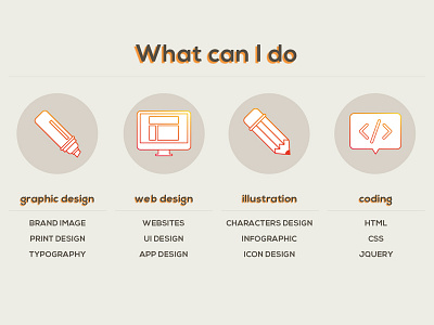 What can I do coding graphic design icons illustration marker monitor pencil web design