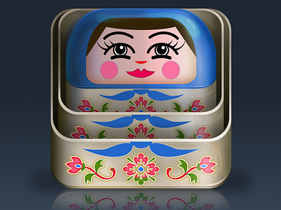 Matriuska app craft design graphic icono illustration ios matriuska