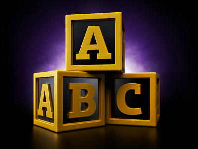 Player teaser#3 abc alphabet cubes eyecatcher order player purple pyramid simple teaser