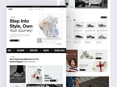 Shoes Store Landing Page design ecommerce online online shoes shoes shoes landing page shopping tech uiux