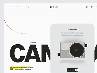 Karla - Digital Camera branding camera clean company creative design digital ecommerce elementor landing layout modern online page product shop ui webflow website wordpress