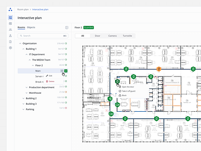 Interactive Floor Plan constructor dashboard design designsystem eltex plan security table ui ux web