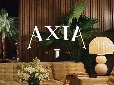 Axia Realty branding construction graphic design logo logo family pillar real estate realty