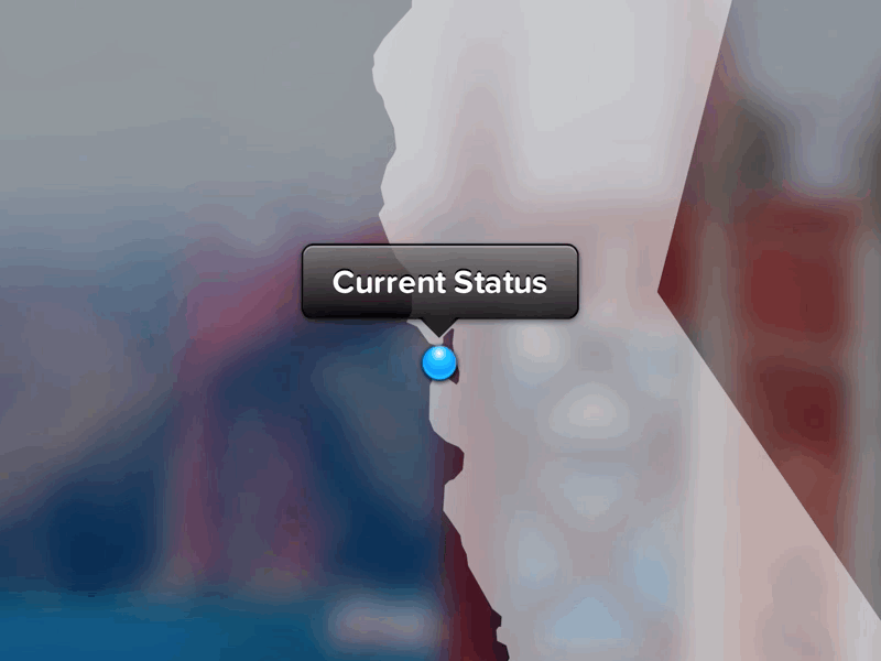 Current Status beacon css3 gif location marker tooltip