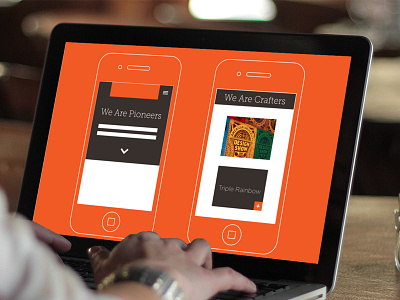 Smorrs Co Mobile Wireframe #1 alessio double rainbow fletcher header macbook mobile mockup portfolio responsive rogan smith smorrs what does this mean wireframe