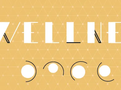 Wellness art deco black gold hand drawn illustration illustrator logo logo design logos progress proof shapes square triangle white