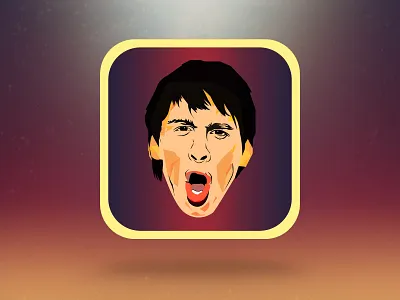 Messi iPhone icon adobe app apple barca barcelona design drawing fcb football icon illustration illustrator ios ipad iphone lionel messi orange psd sketch soccer sport