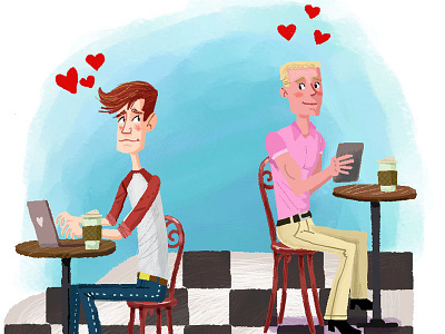 Cafe Love tim paul timpaulillustrations.com