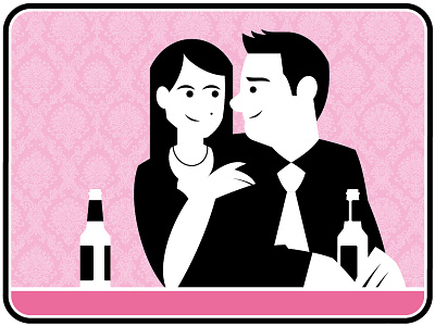 Alma and Jonathan's wedding invitation 90s design disco 2000 graphic invitation print pulp retro vector wedding