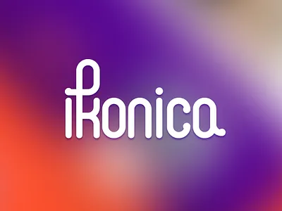 Ikonica Logo app appricot branding cream icecream icon identity ikonica ipad iphone logo mac typography