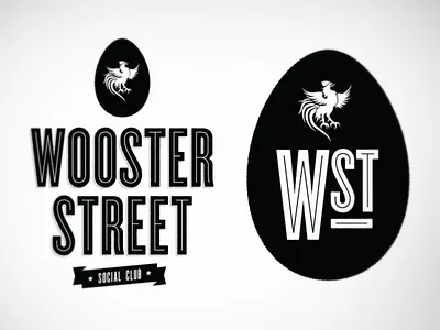 Wooster or Rooster? brand logo typography vintage
