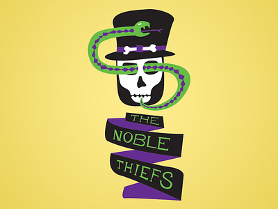 The Noble Thiefs illustration illustrator skull snake tshirt vector voodoo