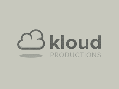 Kloud Productions Logo clean cloud icon logo logo design logo designer minimal shadow textured