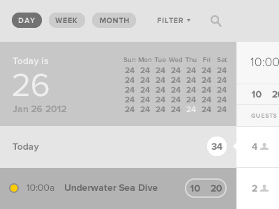 #5 app button calendar filter flat ui ux web