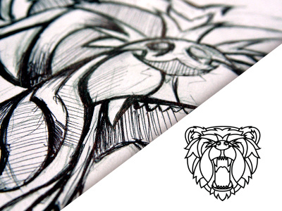 Oso sketch design illustration mark vector