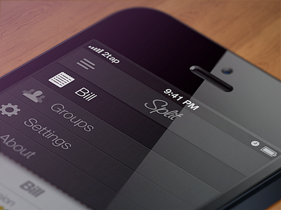 Split menu app application bill icon ios menu split wood