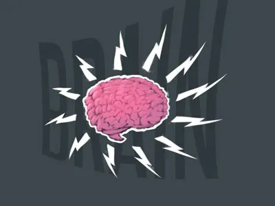 Brain brain random doodle thunderbolts