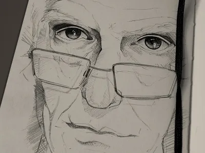 '13 Sketchbook Week #5.2 face moleskine pencil sketch sketchbook