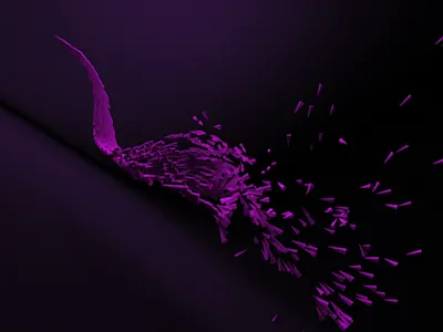 Particle Emitter C4d 3d c4d cinema4d lighting particle shadows triangles