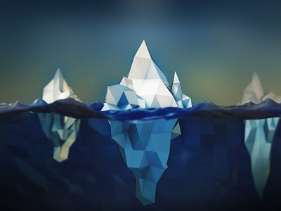 ICE.bergs c4d cinema cinema4d ice iceberg low poly lowpoly ocean poly