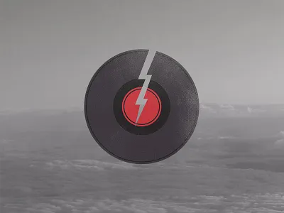 Broken disc illustration space texture vinyle