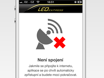 LEO express - no connection iphone noconnection train