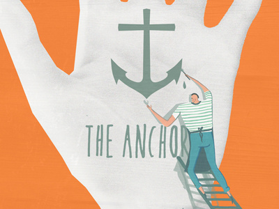 The Painted Anchor anchor illustration ladder orange