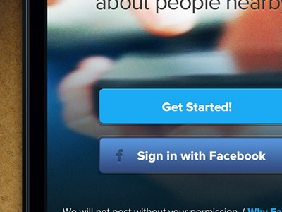 Get Started app blue button iphone logo sign in ui