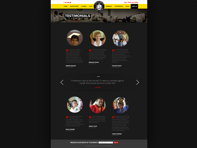 Jui Jitsu Testimonials arts martial website