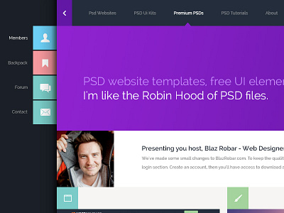 [TOP SECRET - BURN AFTER READING] blaz robar design photoshop psd ui web design web site webdesign website design