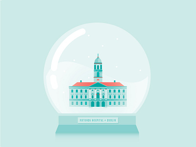 Rotunda Hospital, Dublin architecture building capital city classic collection dublin globe hospital house illustrator ireland neo palladian rotunda snow snow globe tower town