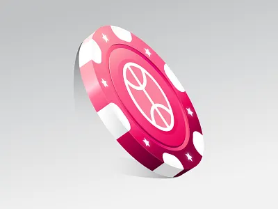 Dribbble chip chip dribbble gabling icon illustrator pink vector
