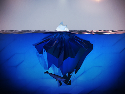 ice.BERG c4d cinema cinema4d ice iceberg low poly lowpoly ocean poly wale