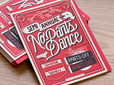 No Pants Dance card dance dance off delorenzo funny no pants pants off type typography