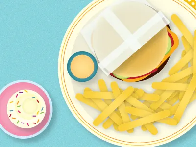 look at this freaking burger! illustration illustrator milkshake thesis vector