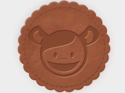 Rat Badge badge character design emboss leather rat ratz smile texture