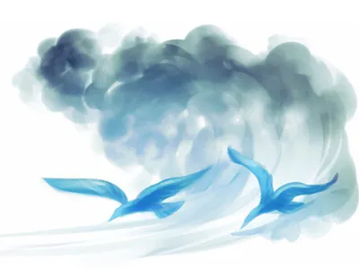 Creating clouds birds cloud clouds illustration spiritual